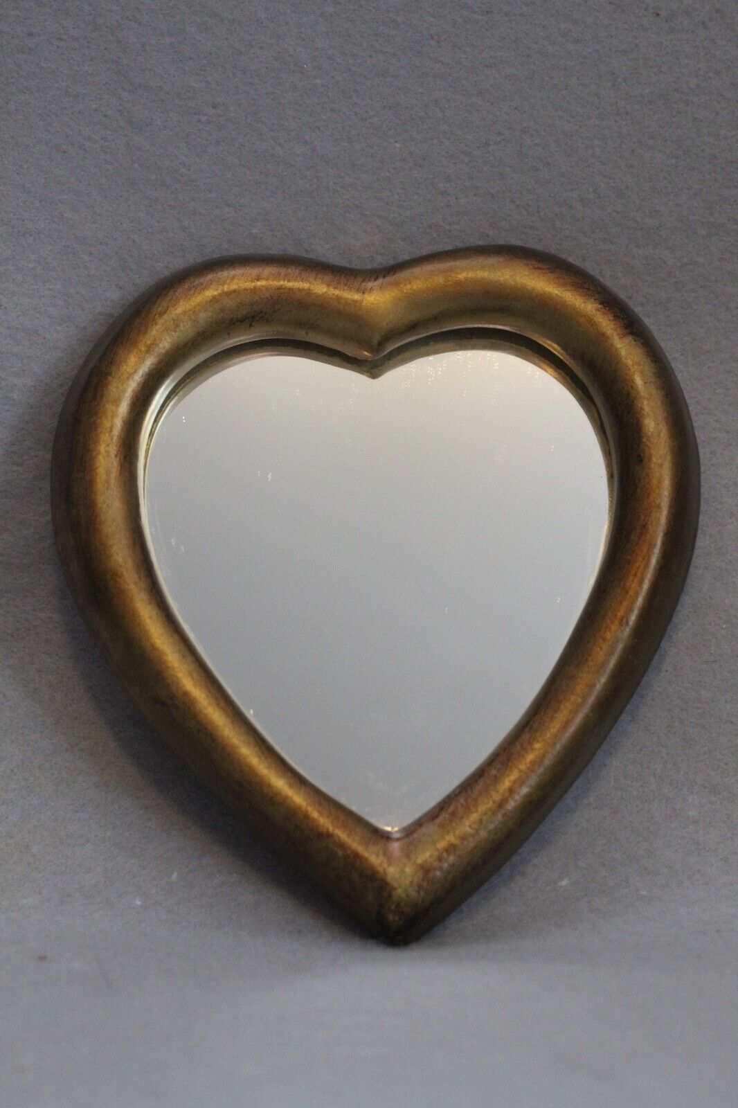 Italian Florentine Wooden Heart Mirror Handmade Italy Vintage 1960s? VTG