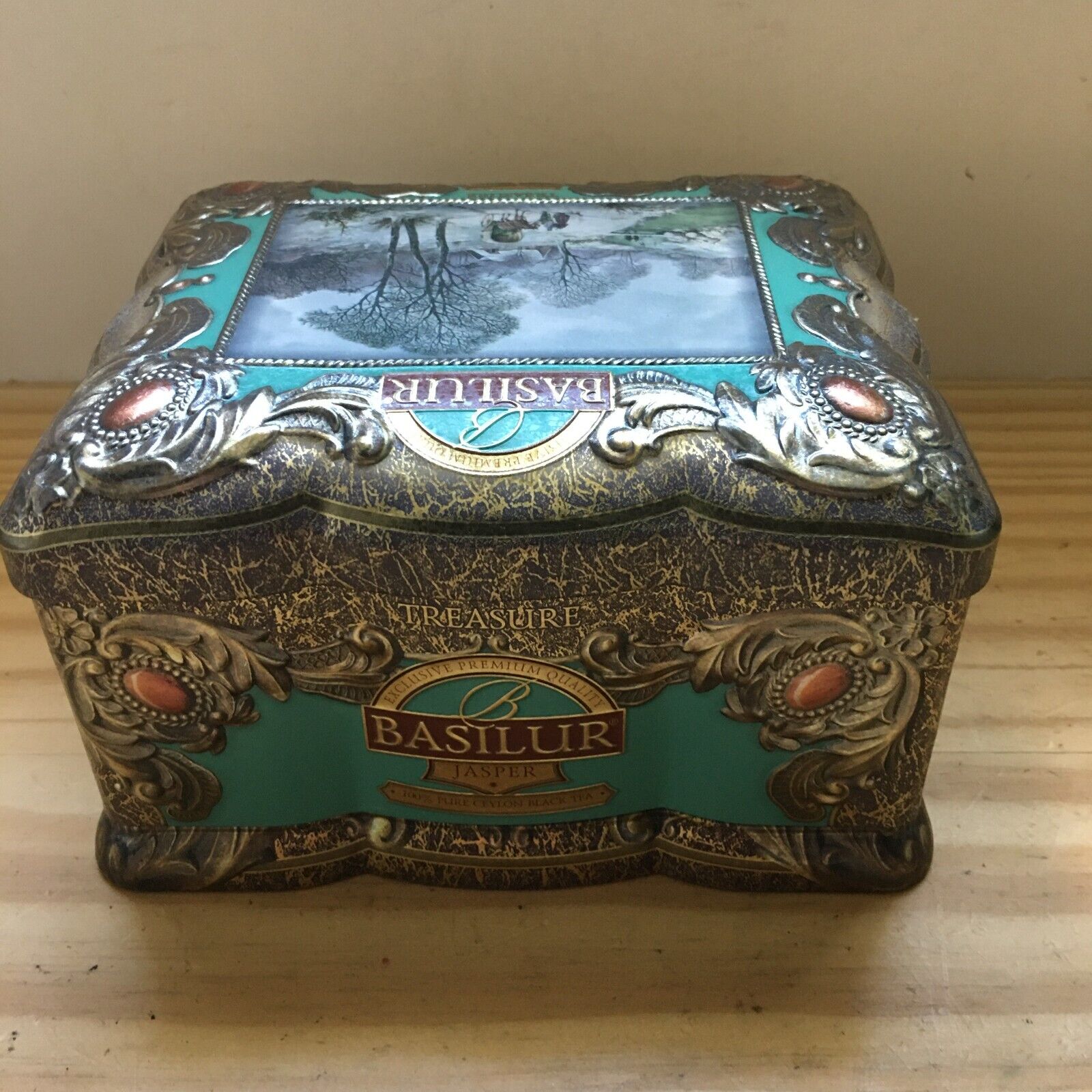 Basilur Gourmet Gift Tea Tin Box Treasure Collection Jasper 5.75\