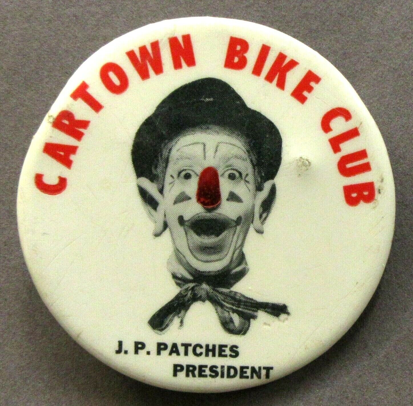 RARE early J.P. PATCHES CARTOWN BIKE CLUB clown TV Seattle 2.25\
