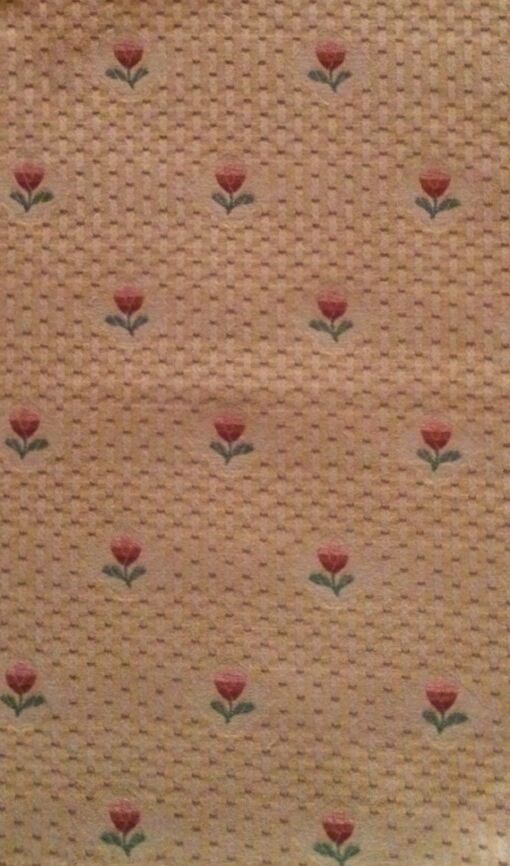 CHRISTOPHER HYLAND Roses Woven Silk Pink Gold Green Remnant New