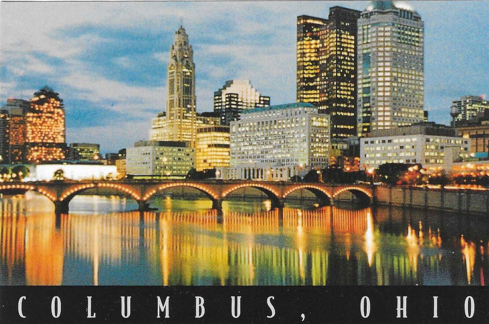 Ohio Chrome Postcard Columbus Skyline Greater Convention Visitors Bureau