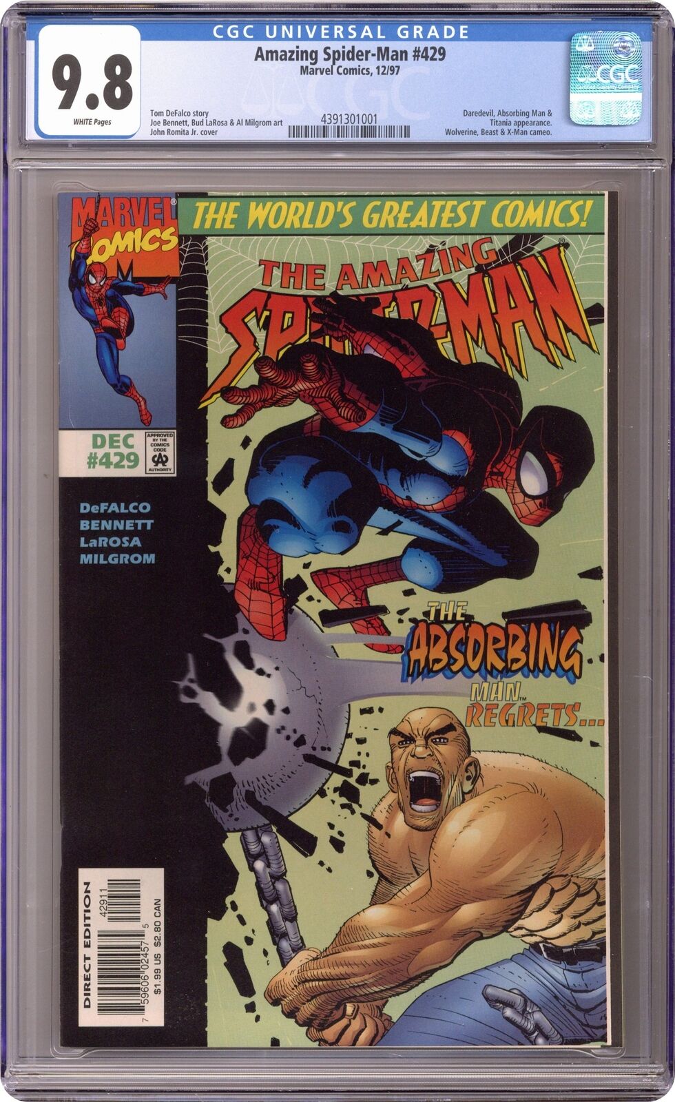Amazing Spider-Man #429 CGC 9.8 1997 4391301001