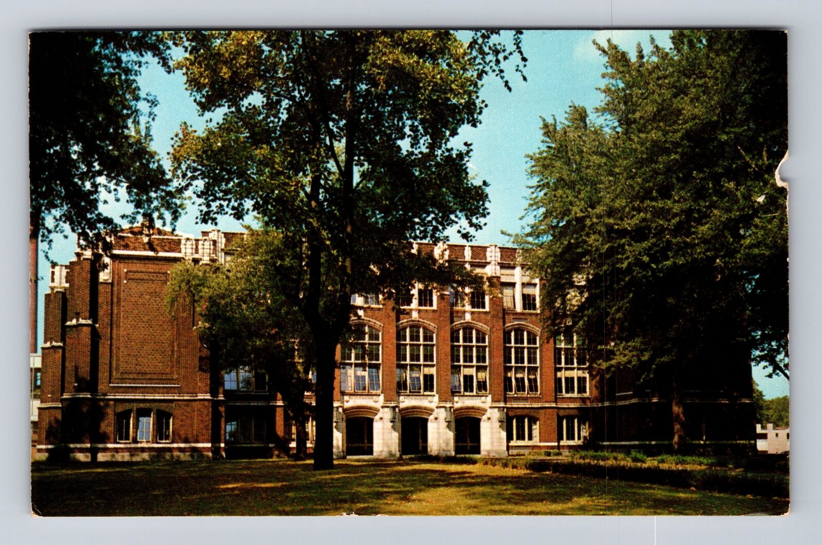 Ashtabula OH-Ohio, Ashtabula High School Building, Vintage c1960 Postcard