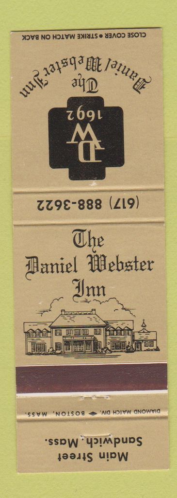 Matchbook Cover - Daniel Webster Inn Sandwich MA
