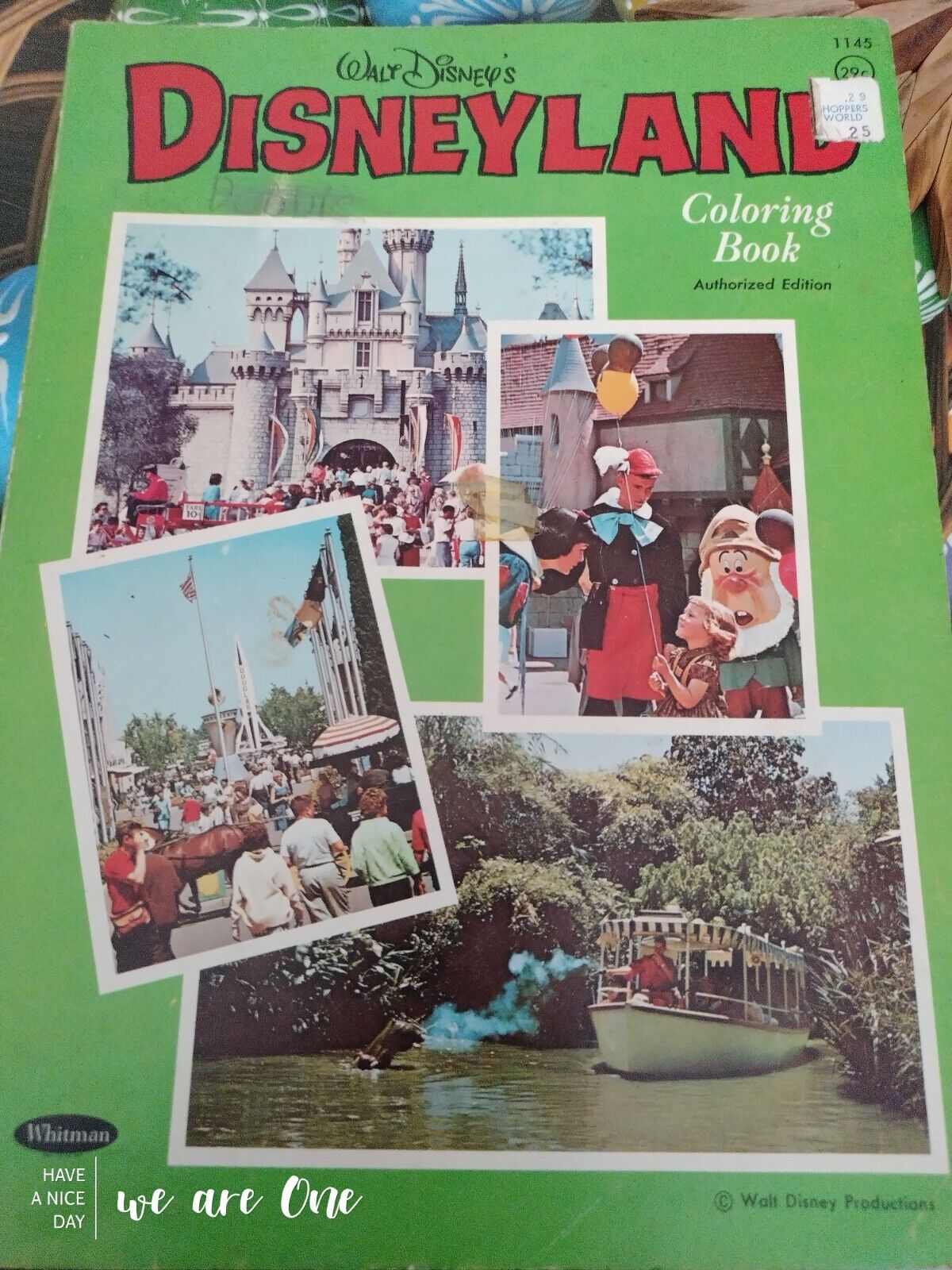 Rare Vintage 1964 Disneyland Coloring Book Good Condition Whitman