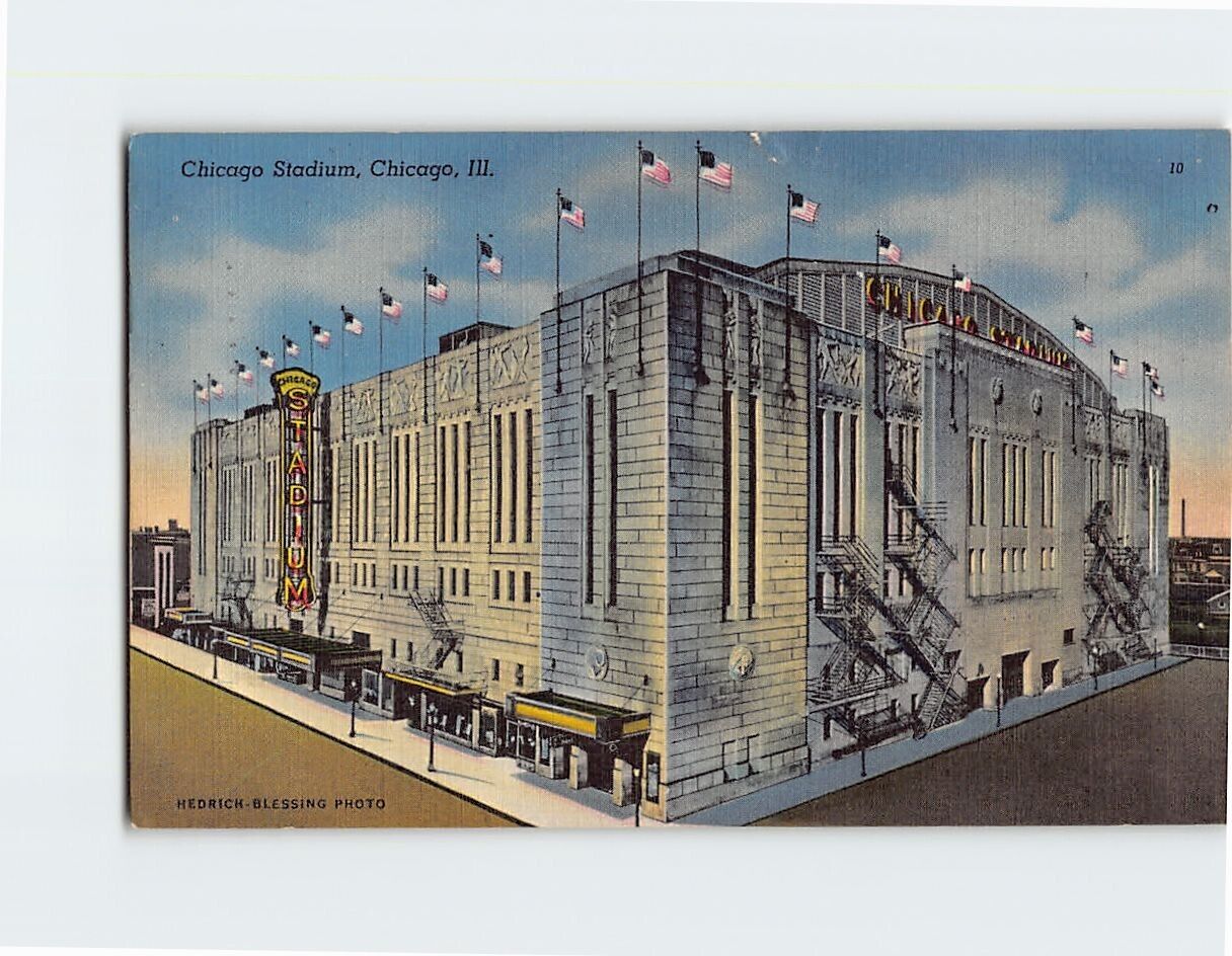 Postcard Chicago Stadium Chicago Illinois USA
