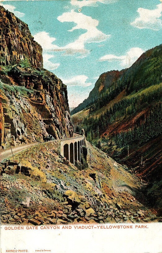 Yellowstone Nat\'l Park: Six Unposted Haynes Autochrome & Blue Letter Postcards