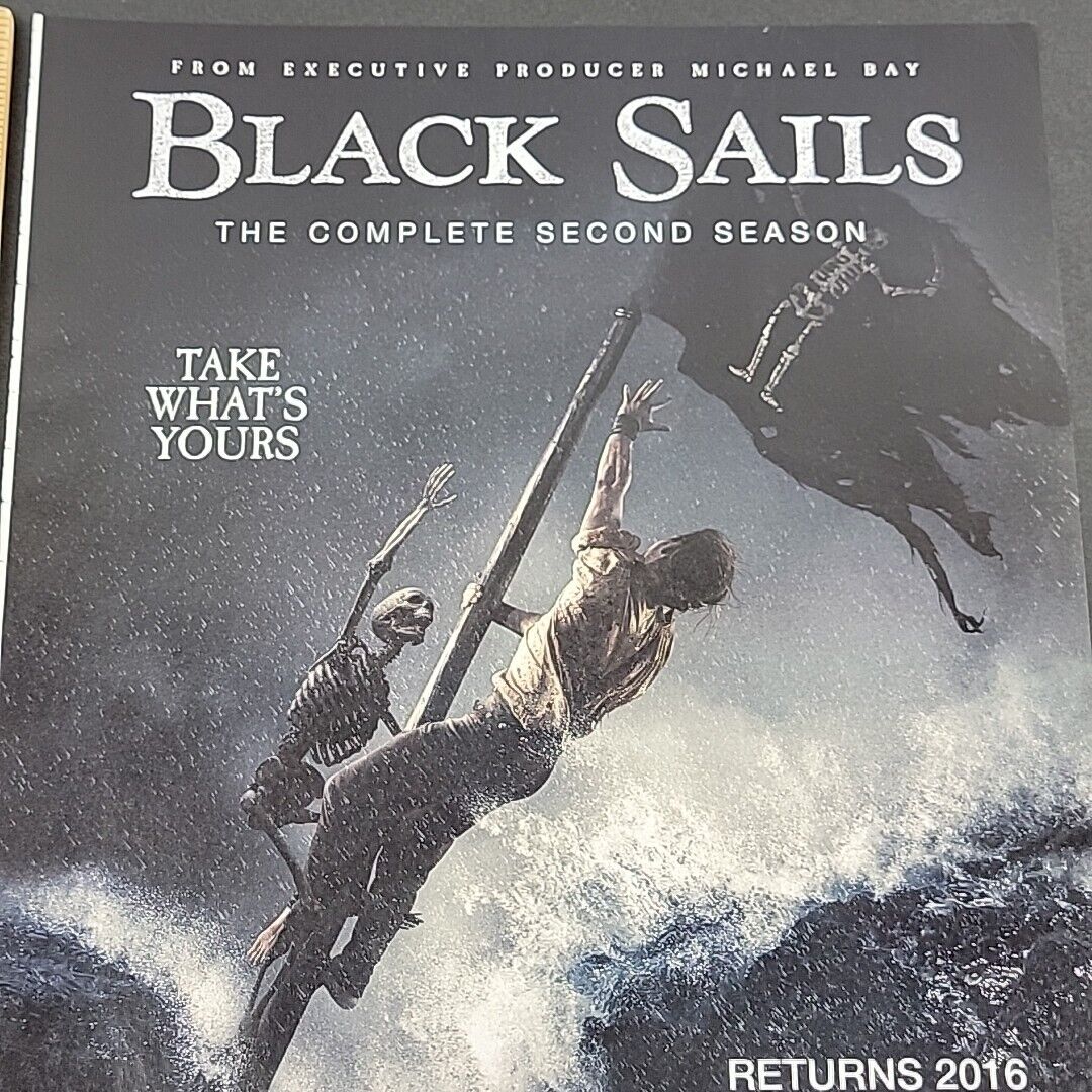 2015 Print Ad Black Sails TV Show Starz Series Promo Page Sailing Skeleton