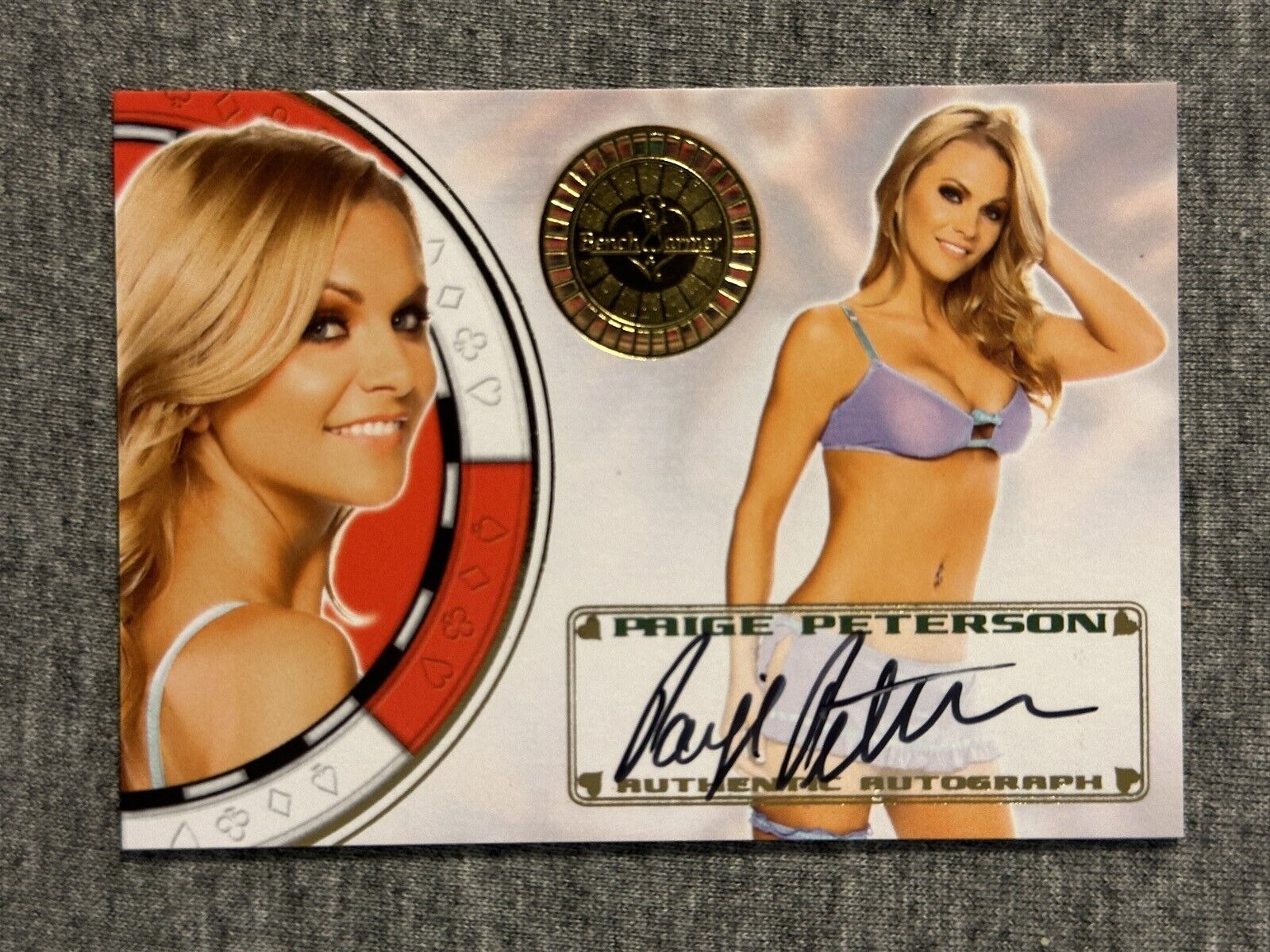 2012 Bench Warmer Vegas Baby PAIGE PETERSON On-Card AUTO Autograph