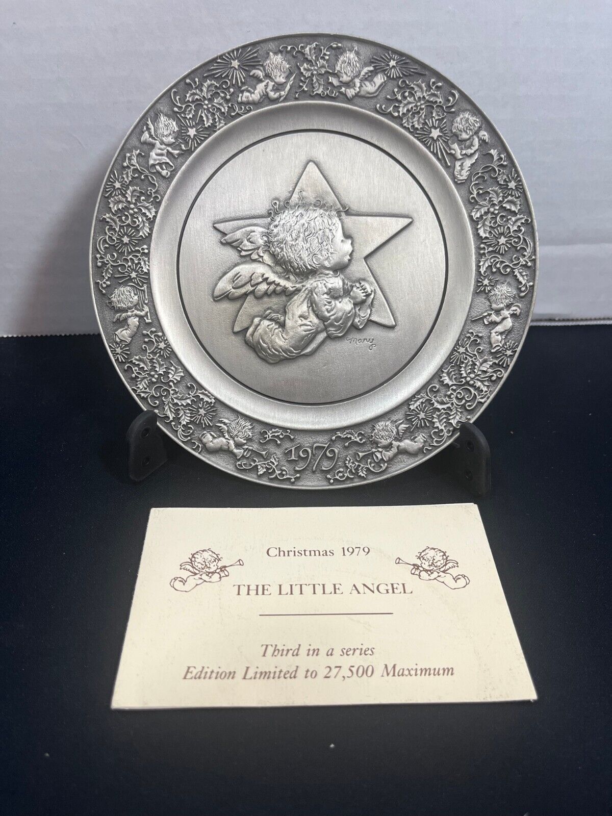 Little Gallery by Hallmark - Pewter Plate by Mary Hamilton The Little Angel 6\