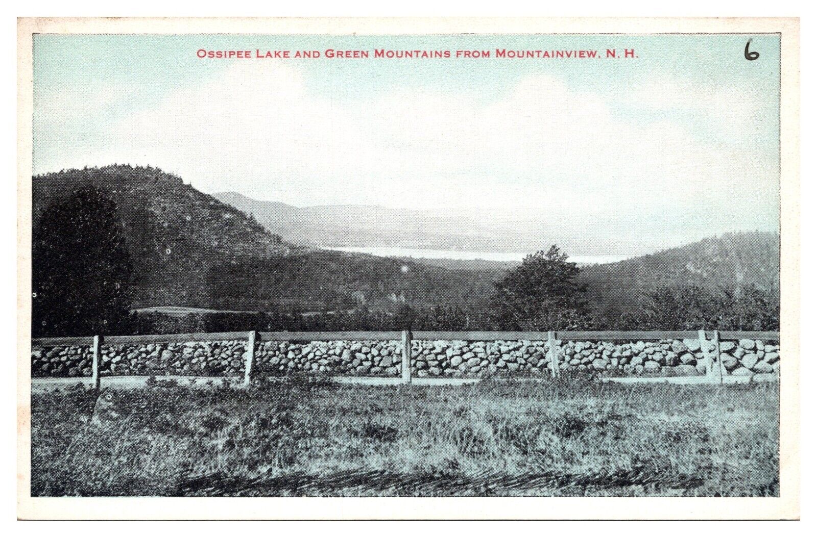 ANTQ Ossipee Lake and Green Mountains, Scenic Landscape, Mountainview, NH 