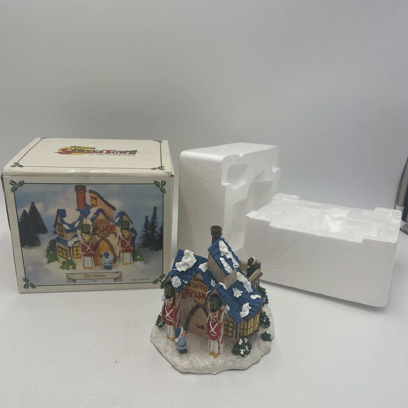 Santa’s Town at the North Pole Toy Works 1995 Christmas Village With Box ST07