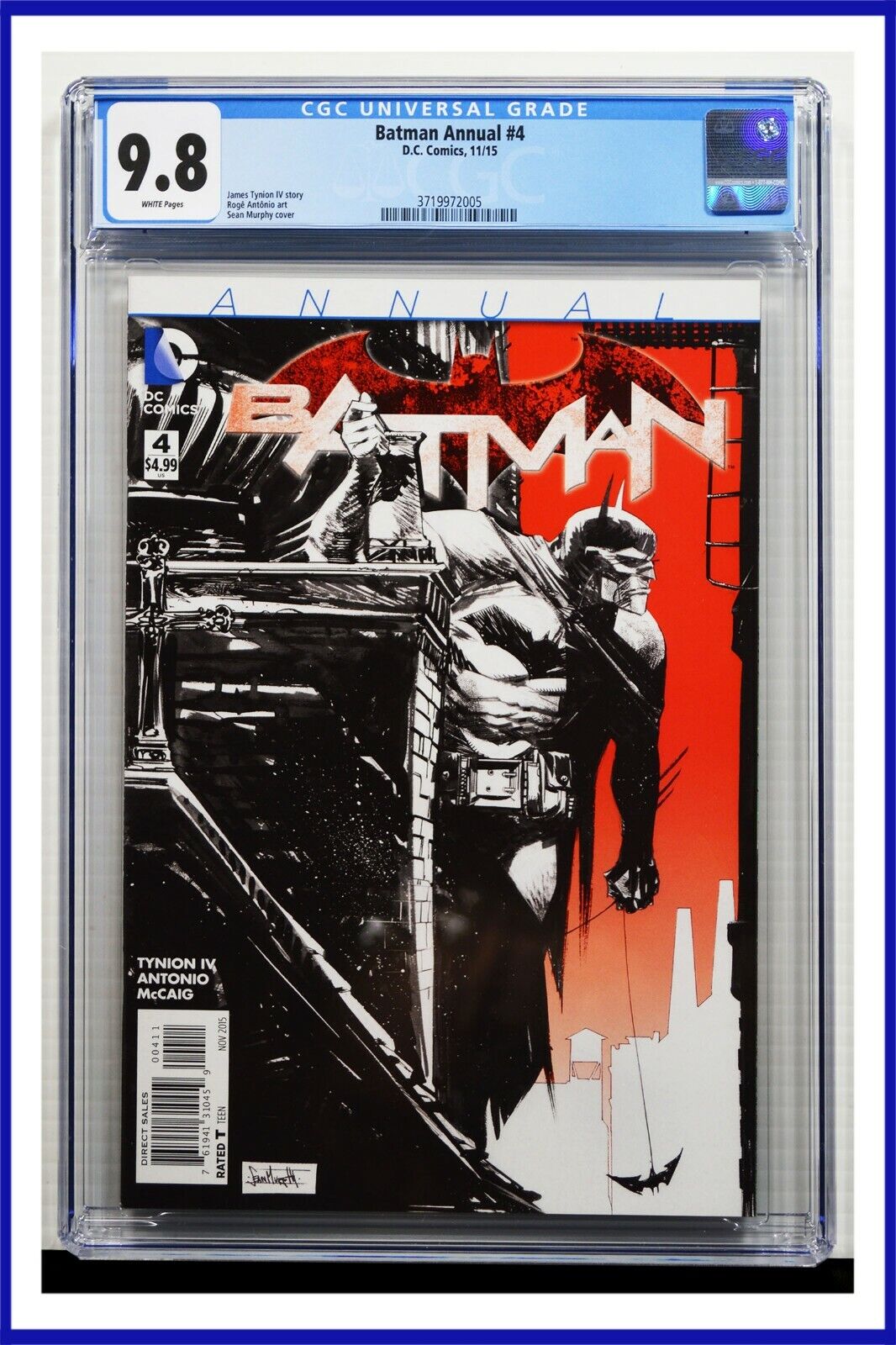 Batman Annual #4 CGC Graded 9.8 DC November 2015 White Pages Comic Book.