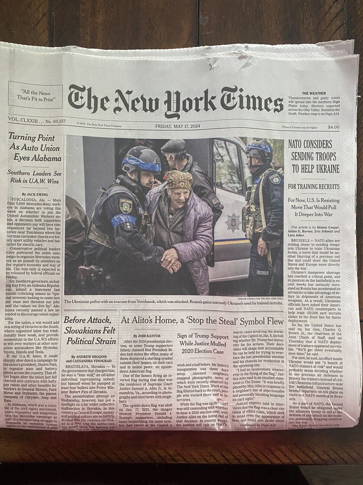 The New York Times Friday, May 17, 2024 Complete Print Newspaper (NEW)