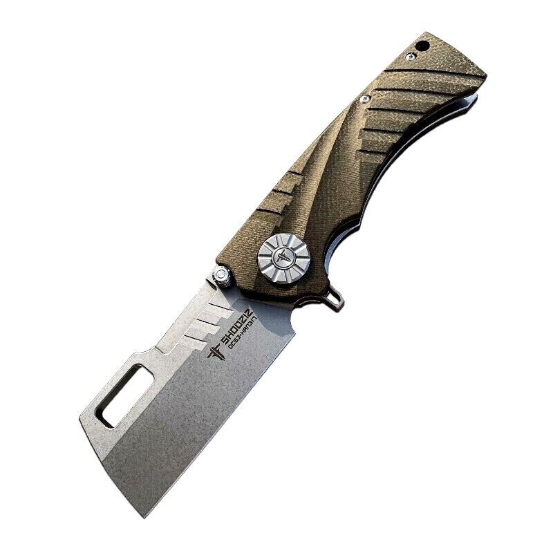 Wharncliffe Folding Knife Pocket Hunting Survival Tactical DC53 Steel Micarta 3\
