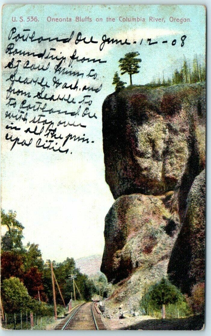 Postcard - Oneonta Bluffs on the Columbia River - Oregon