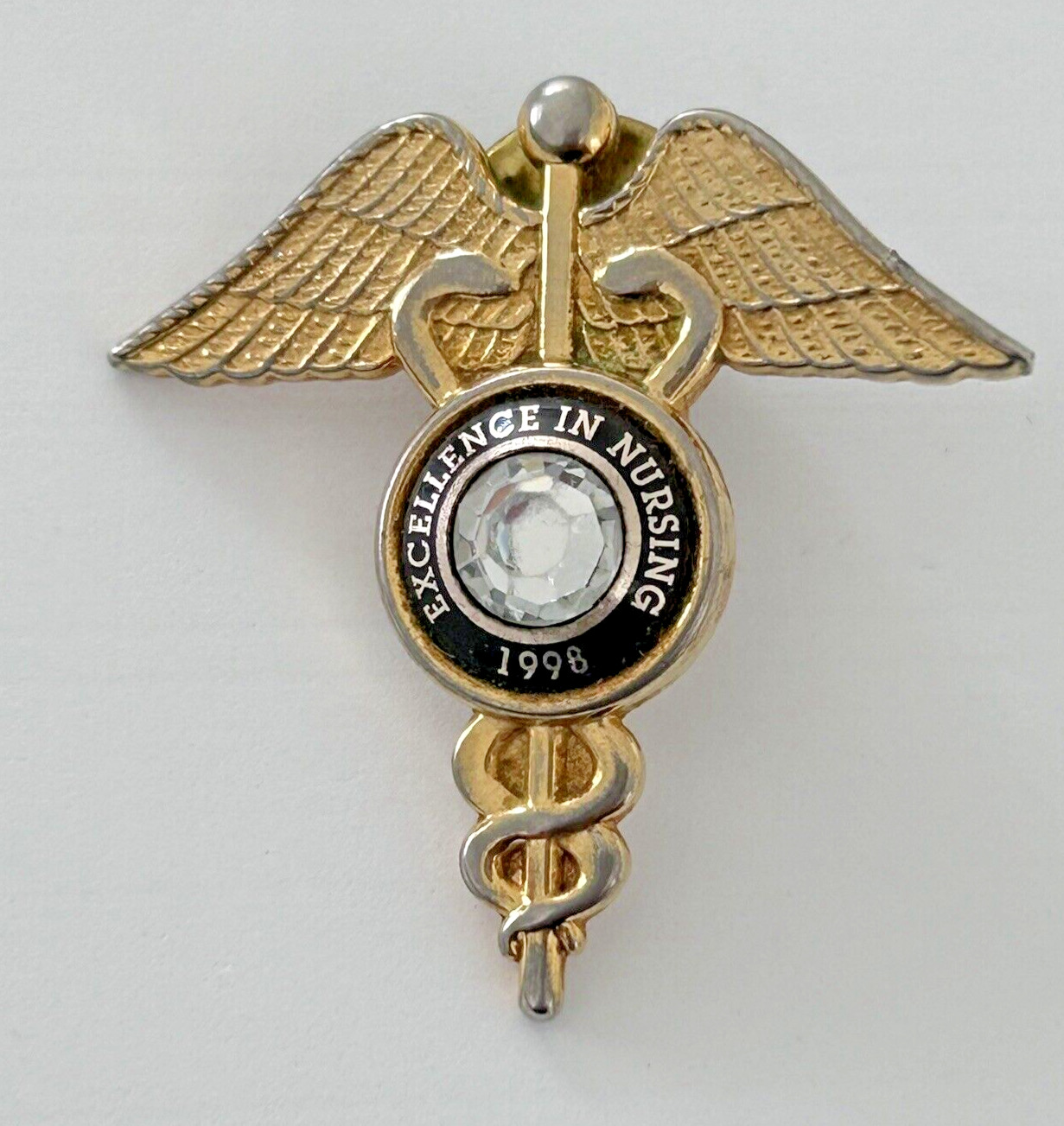 Excellence In Nursing Lapel Pin Vintage 1998 Medical Logo Hospital
