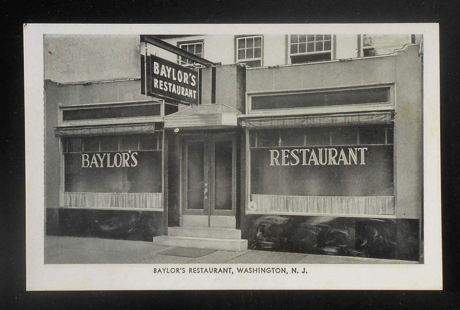 1930s Baylor\'s Restaurant American Home Cooking Pies Phone 93 Washington NJ PC