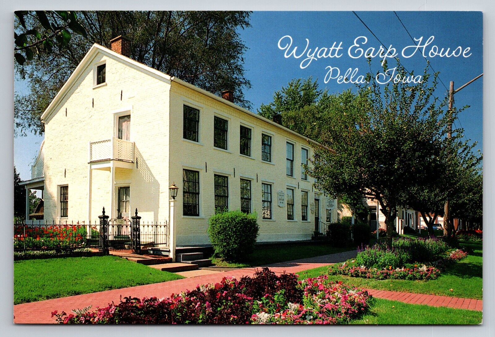 Wyatt Earp House Pella Iowa Vintage Unposted Postcard