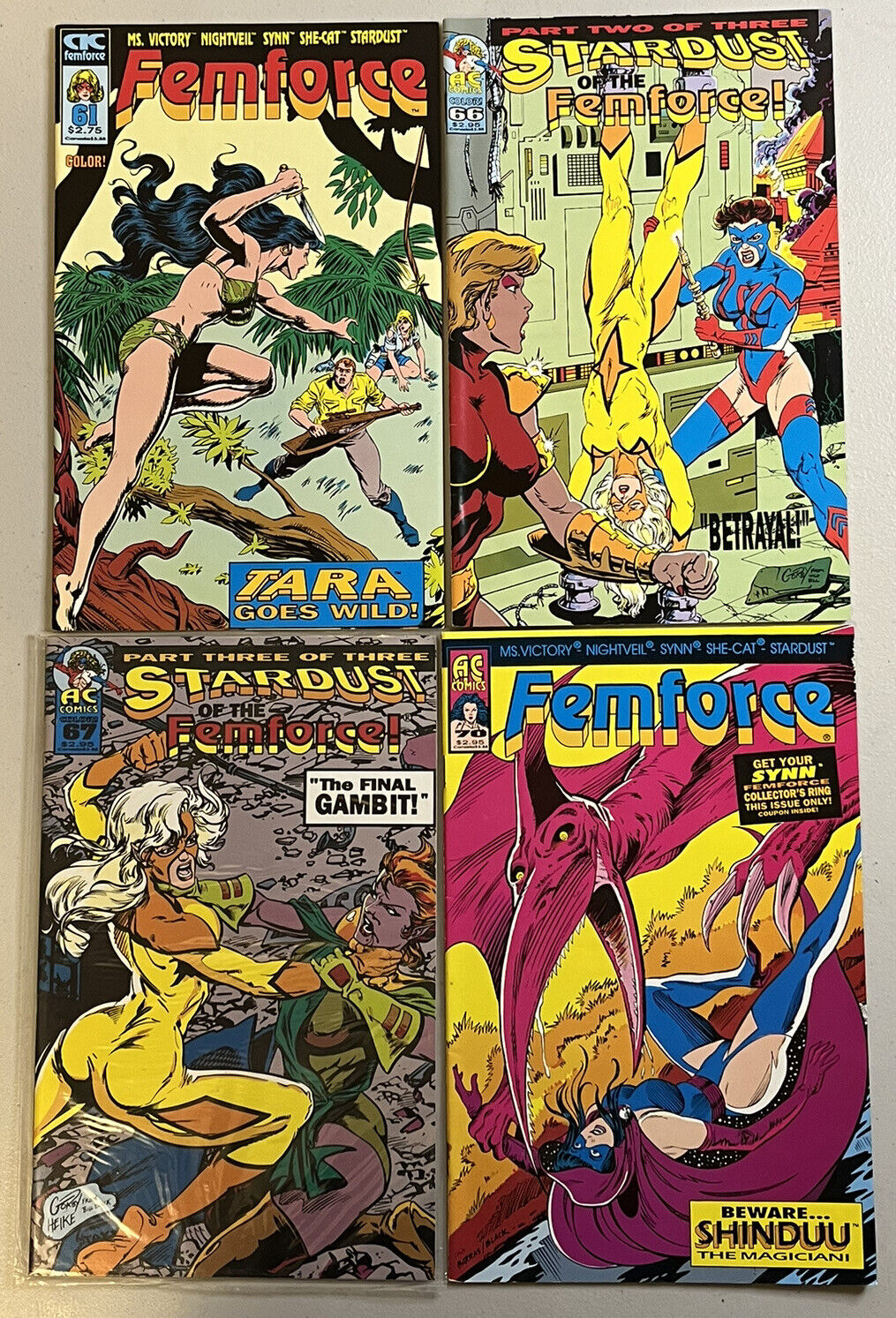 Femforce Lot Of 4  #61,66,67,70,  AC Comics 1991