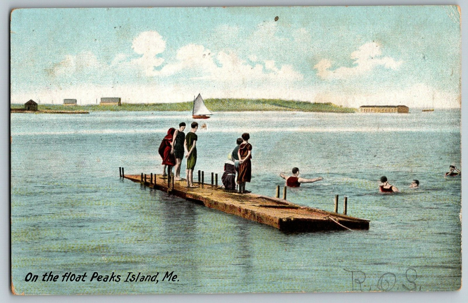 Portland, Maine ME - On the Float Peaks Islands - Vintage Postcard - Unposted