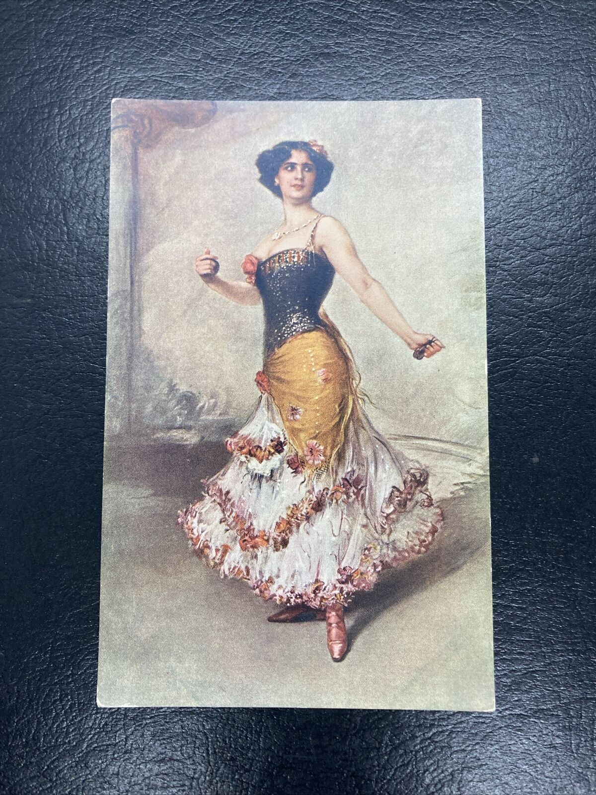 Antique Rare  RUSSIAN postcard ART Daniel HERNANDEZ MORILLO (1856-1932) Dancer