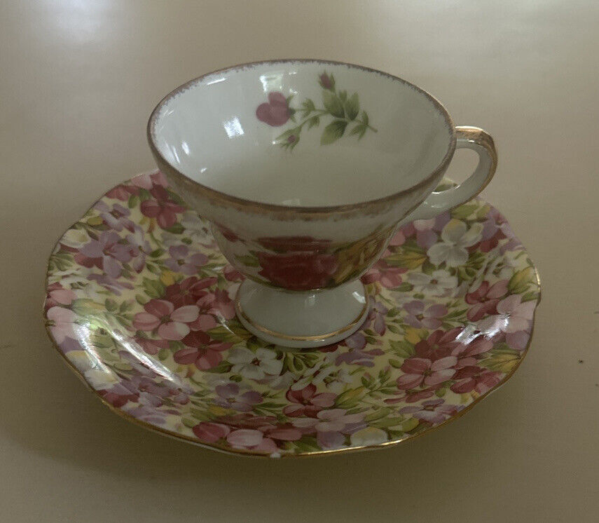 Vintage Tea Cup And Saucer Royal Standard Fine Bone China English Virginia Stock