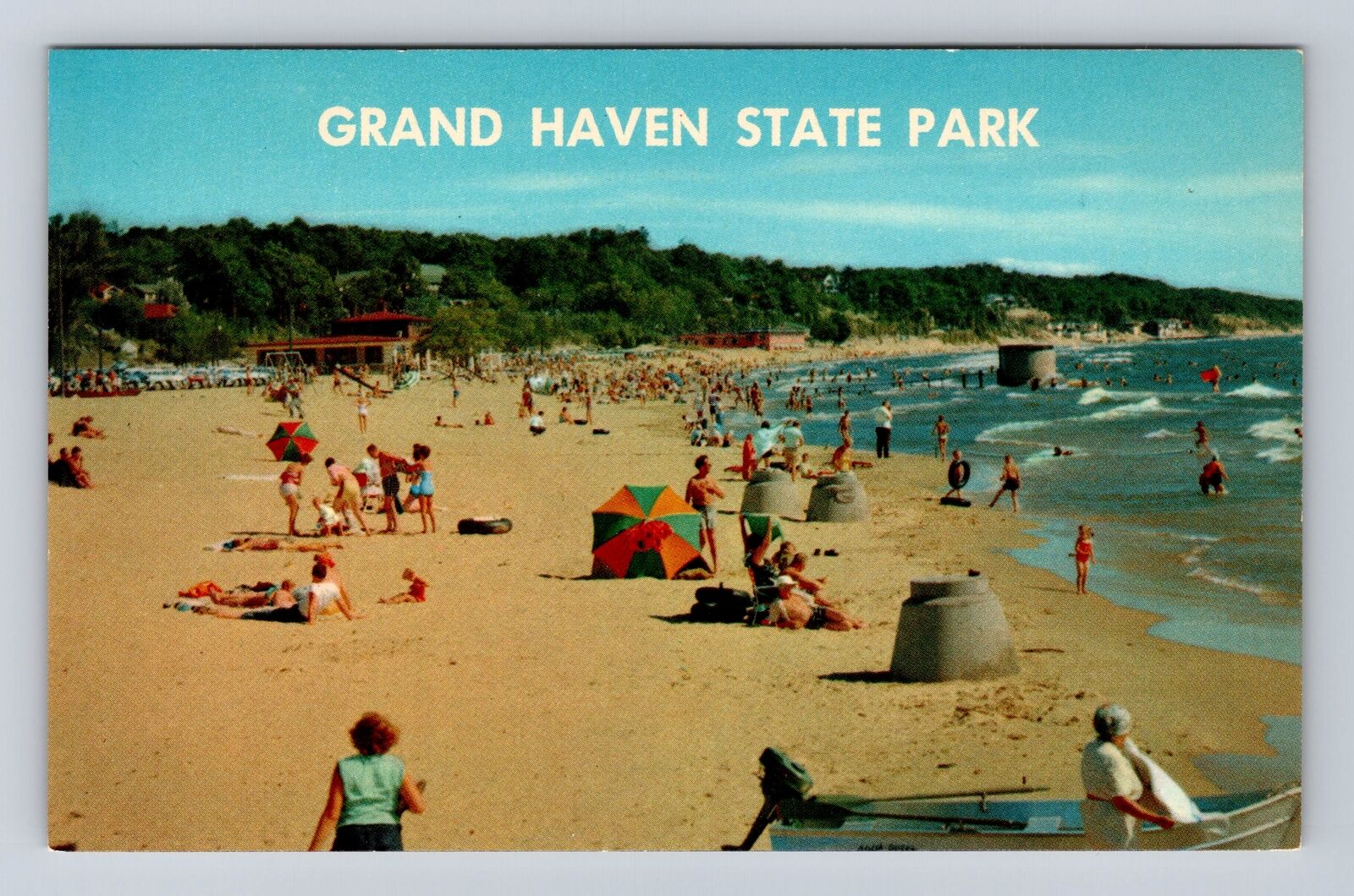 Grand Haven MI-Michigan, Grand Haven State Park, Antique, Vintage Postcard