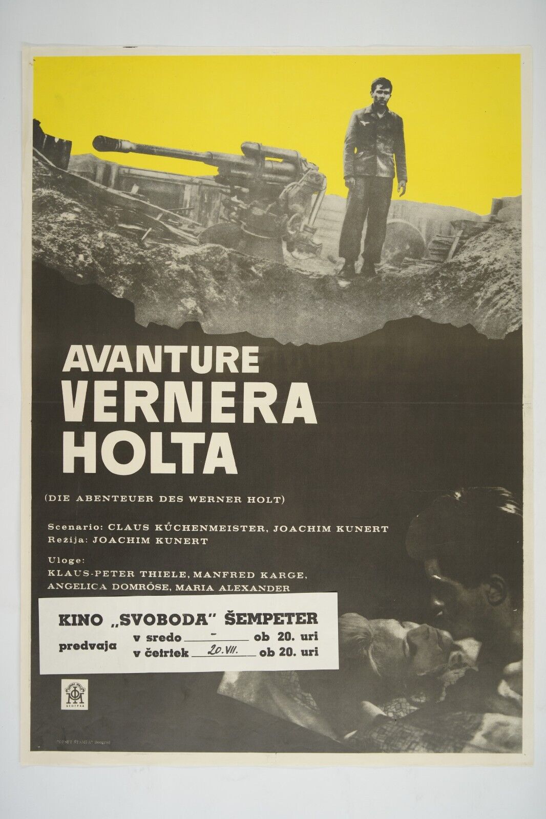 DIE ABENTEUER DES WERNER HOLT  THE ADVENTURES OF Original exYU movie poster 1965