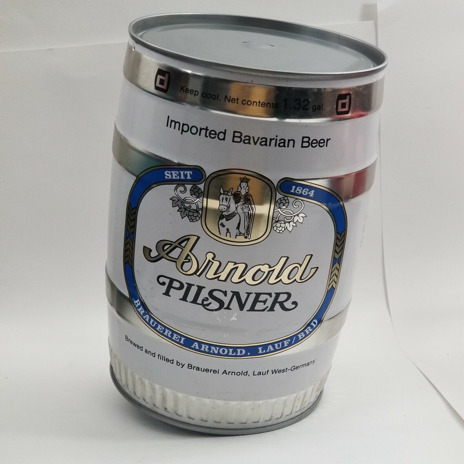 Arnold Pilsner 5 liter / gallon beer mini keg empty