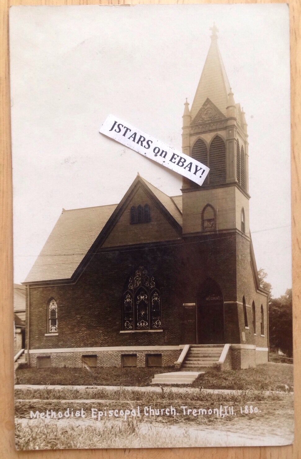 1908 TREMONT, IL, METHODIST EPISCOPAL CHURCH BUILDING POSTCARD RPPC