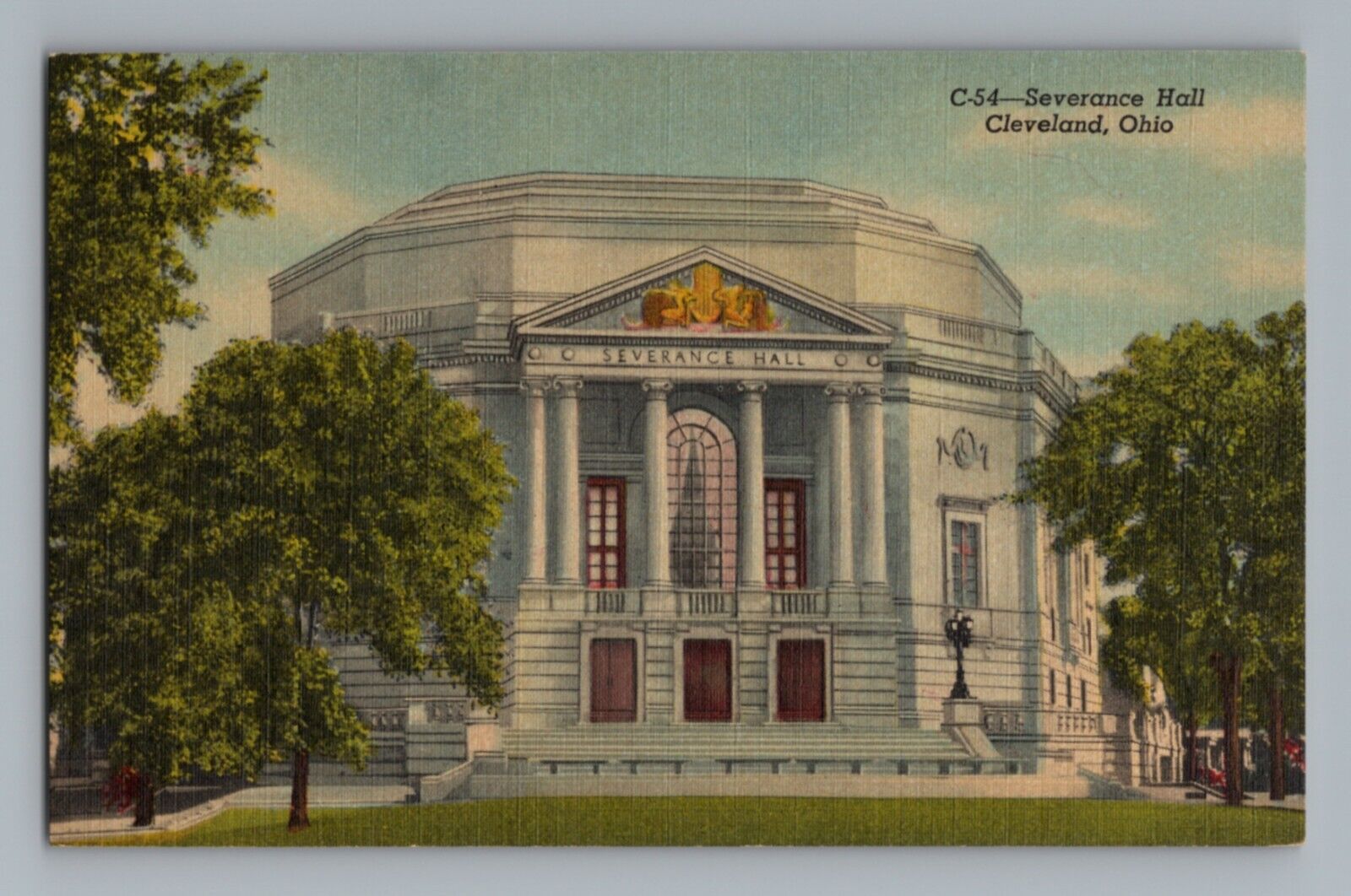 Severance Hall Cleveland Ohio Vintage Postcard