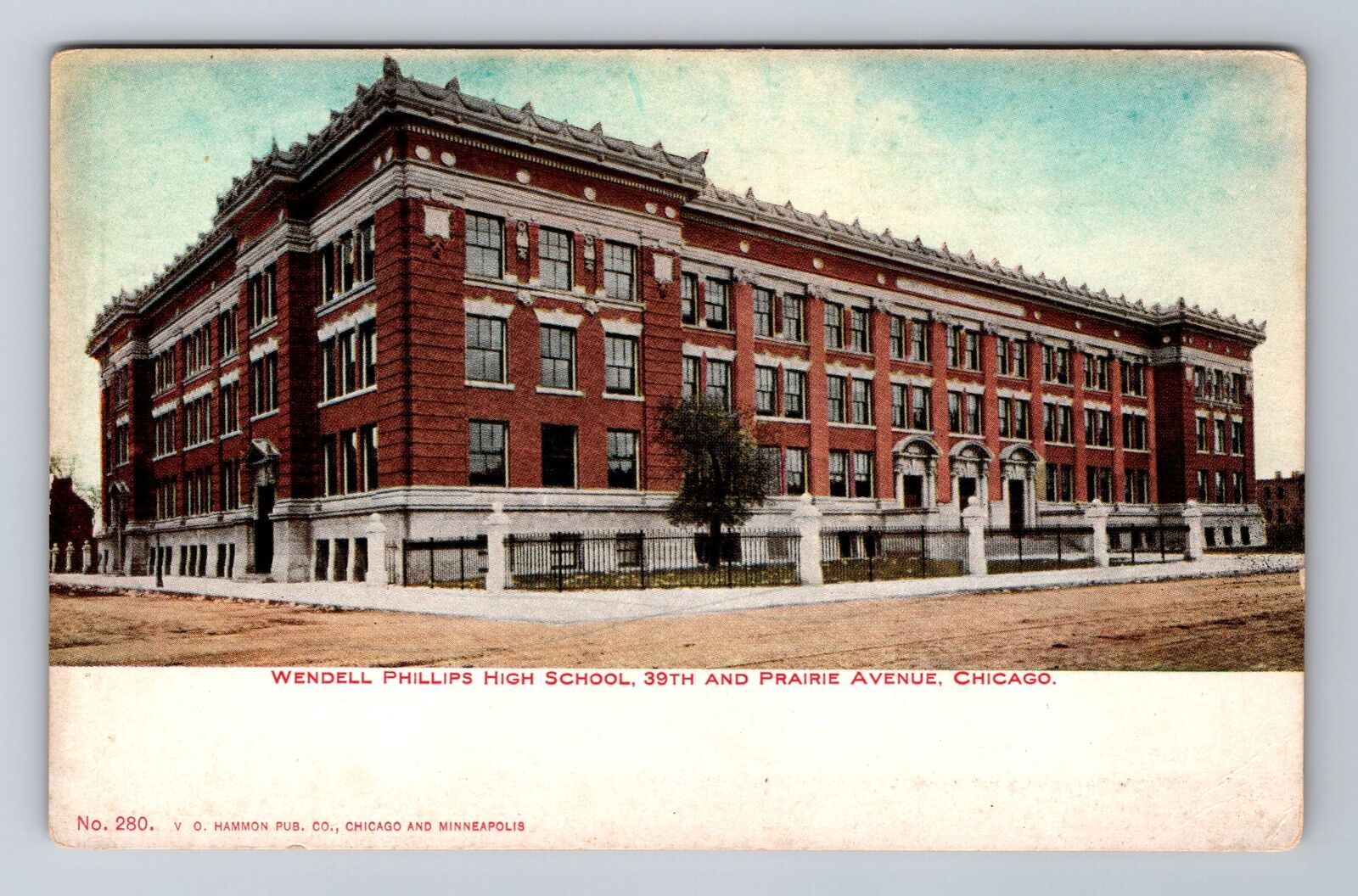 Chicago IL-Illinois, Wendell Phillips High School, Antique, Vintage Postcard