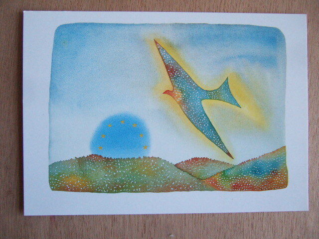 CPA FANCY FOLON 1990 WATERCOLOR FOR COMMISSION OF THE EUROPEAN COMMUNITIES