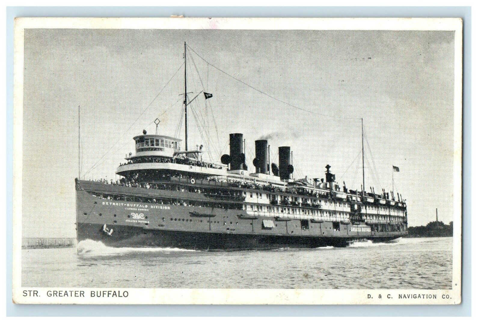 1948 Steamer Greater Detroit Buffalo Navigation Co. Toronto Ontario Postcard
