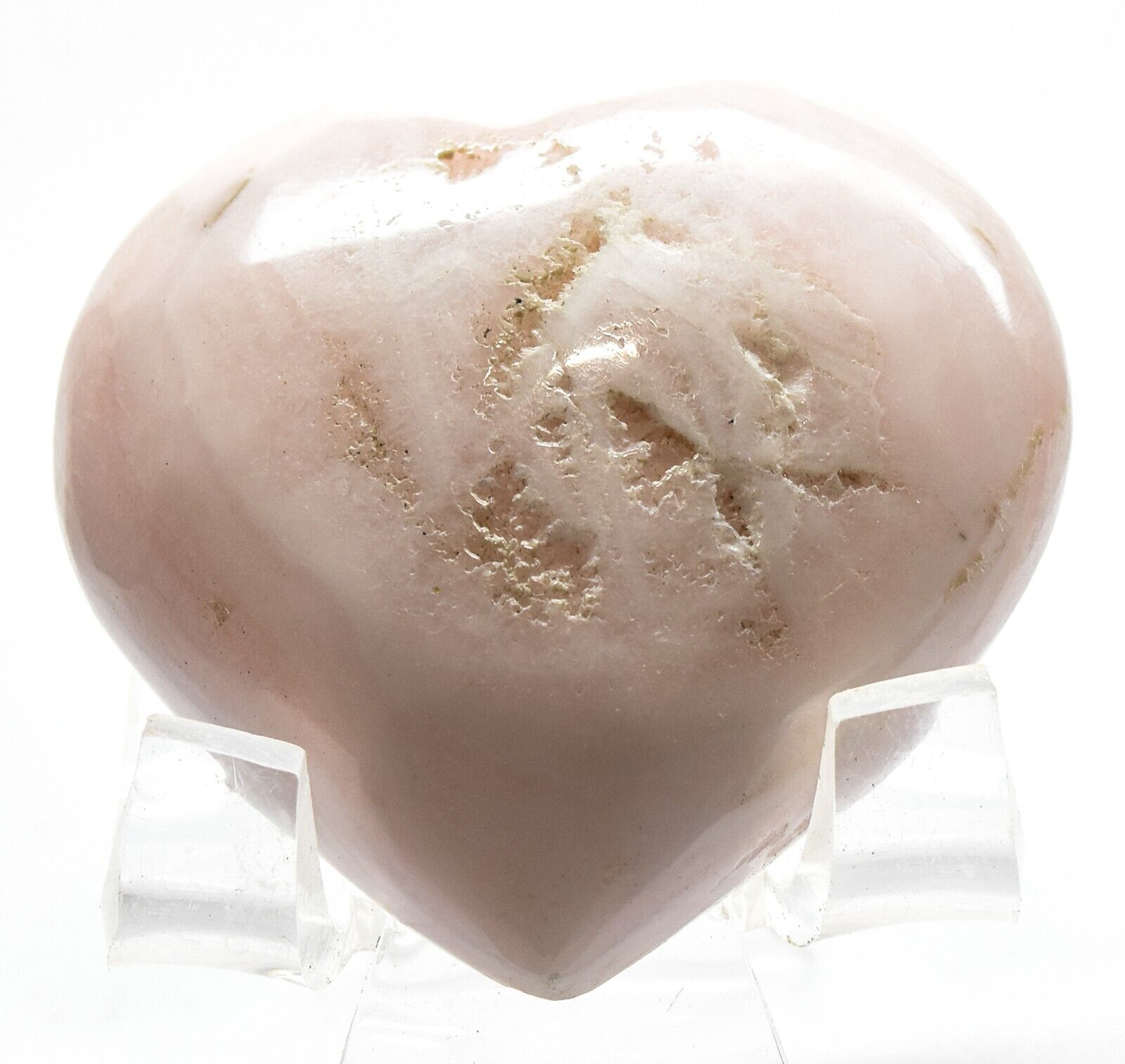 48mm 325ct Pink Mangano Calcite Heart Polished Natural Gemstone Mineral - Peru