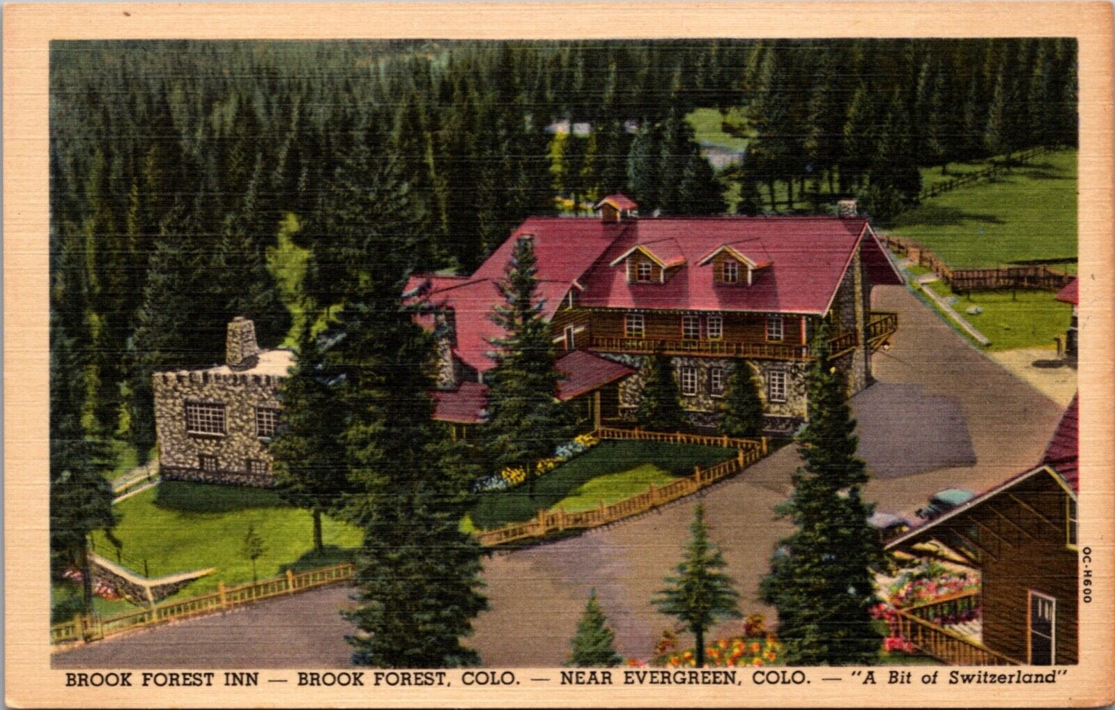 Linen Postcard Brook Forest Inn and Chalets in Brook Forest, Colorado