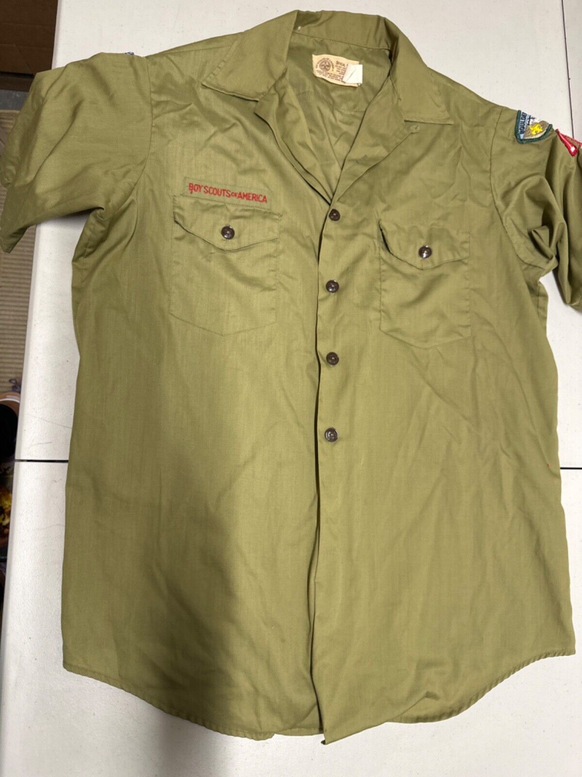 Vintage Short sleeve mens Boy Scout Uniform Shirt