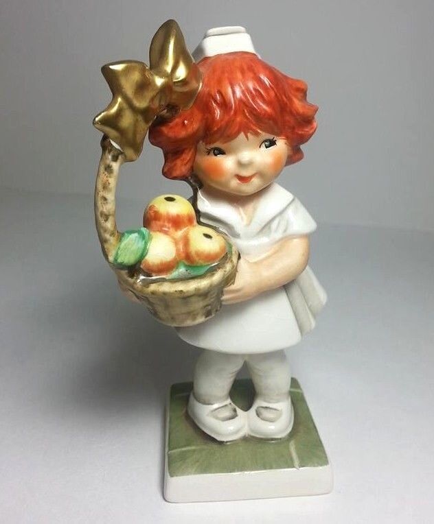 Goebel Red Heads Figurine Cheer Up Nurse Gift Basket W Germany 1967 Charlot Byj 