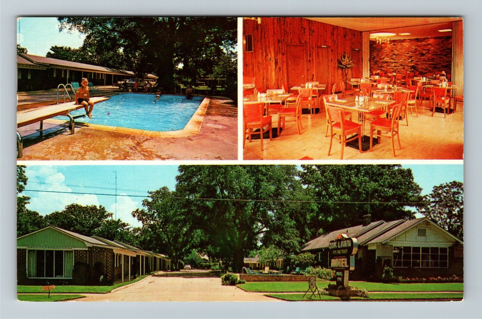 Dawson GA-Georgia, Oaklawn Motel, Advertising, Vintage Postcard