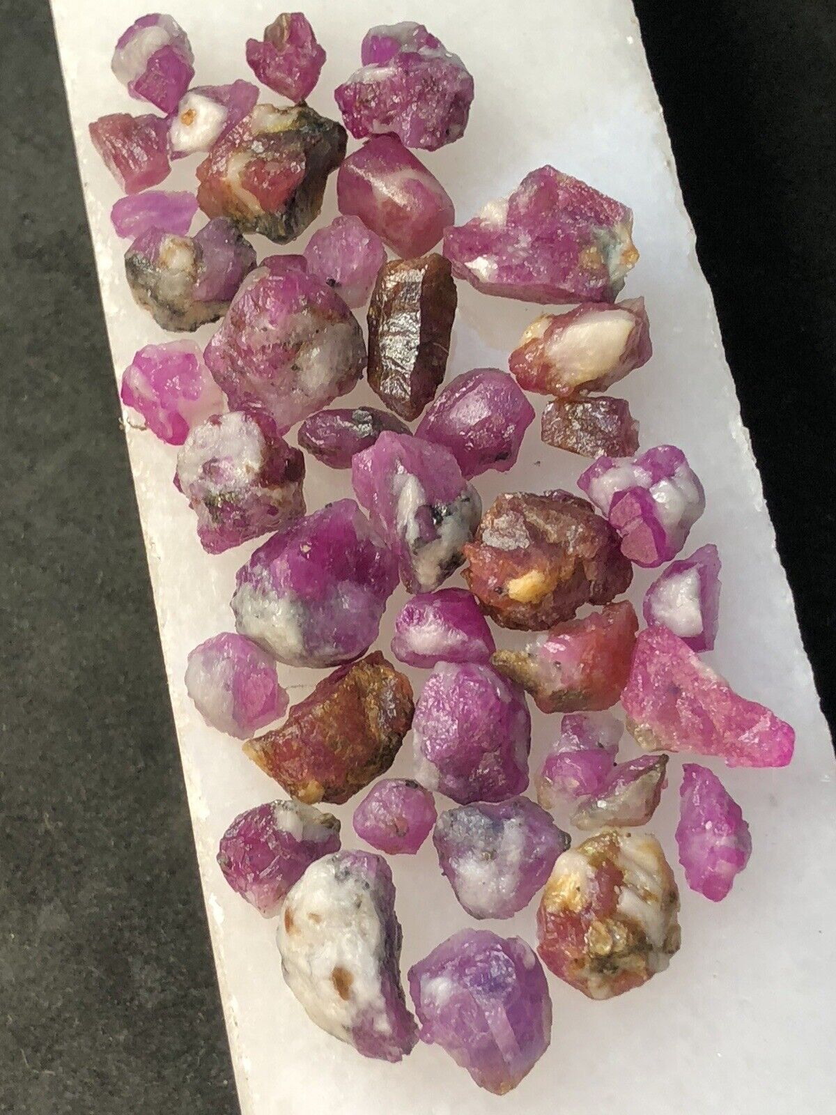 85 Carat Natural Ruby Rough Crystals Lot From Jegdalek, Afghanistan
