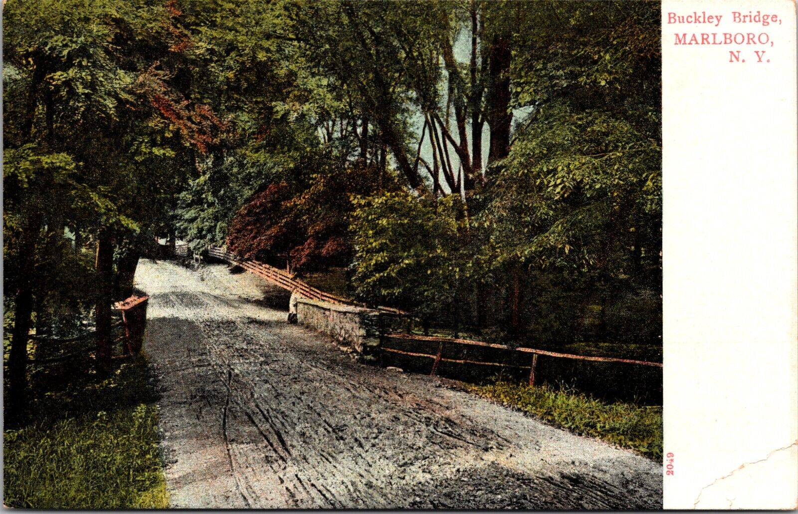 Marlboro NY-New York, Buckley Bridge Vintage Postcard