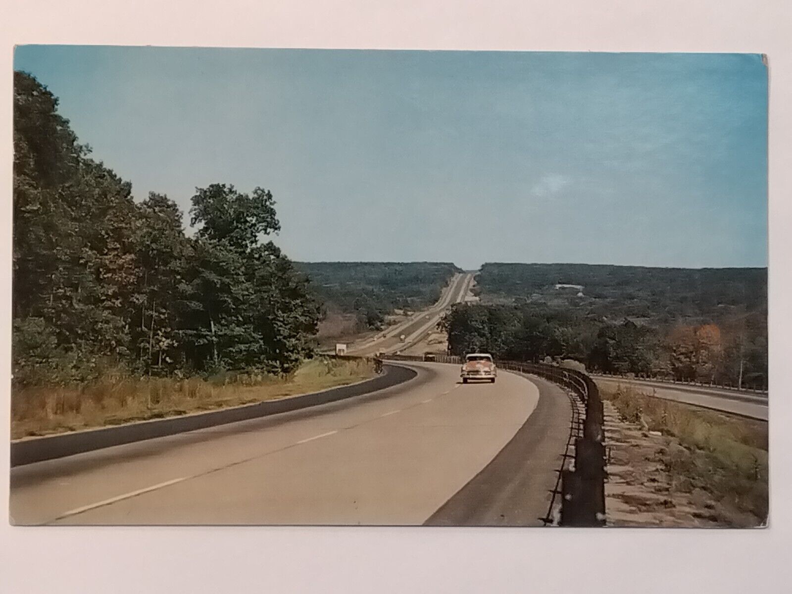 Greetings From Broadbrook Connecticut Postcard 1957 Wilber Cross Parkway 