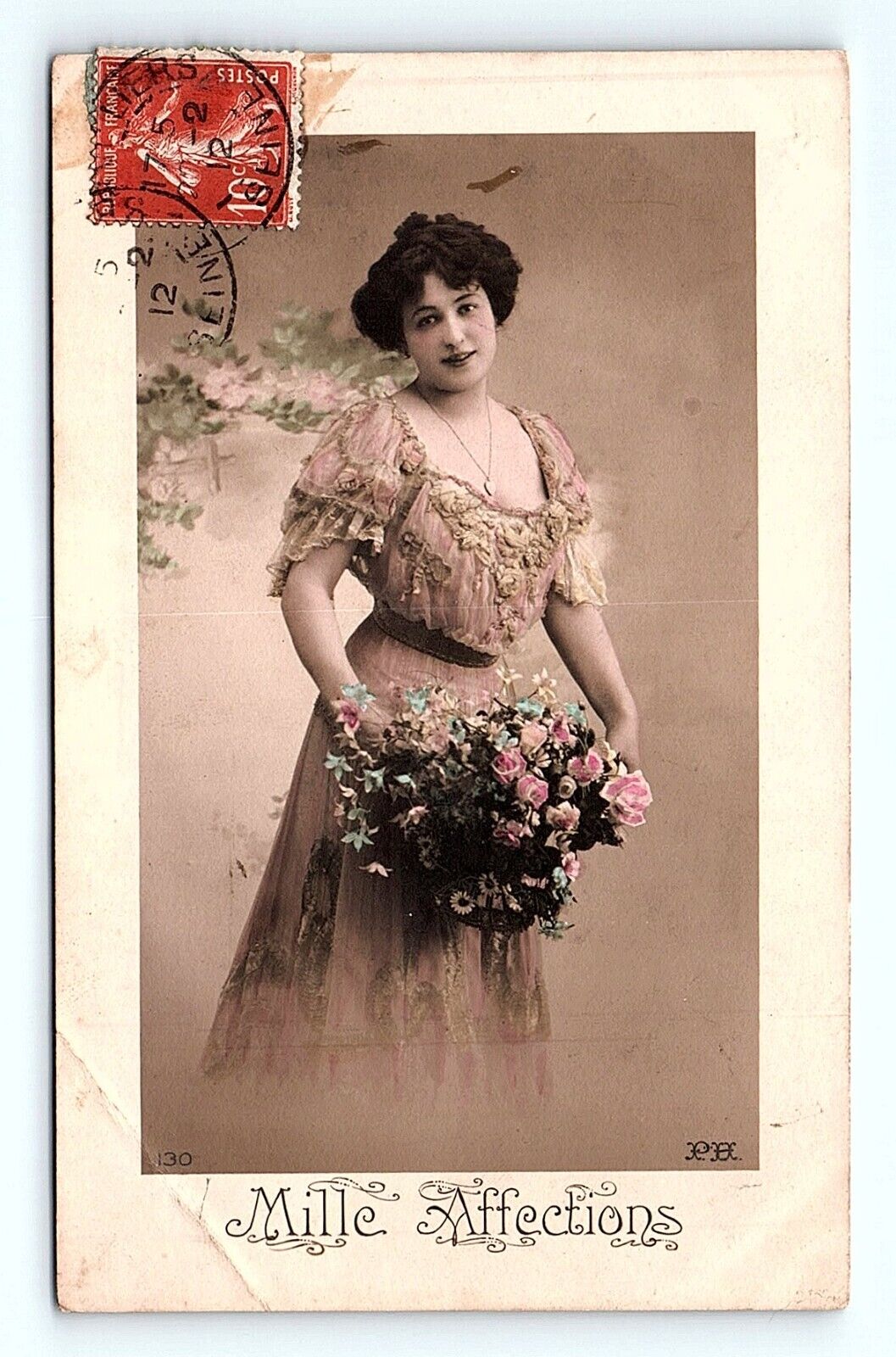 Postcard 1912 RPPC Hand Colored Aimee Samuel French Cabaret Theater Actress