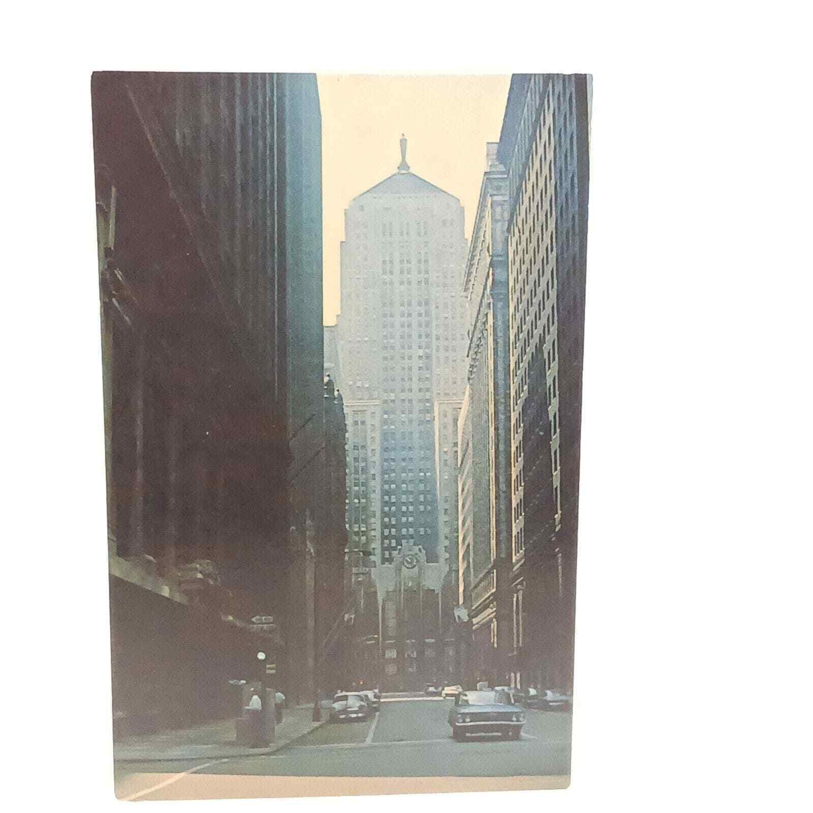 Postcard La Salle Street Financial Row Chicago Il Unposted Divided