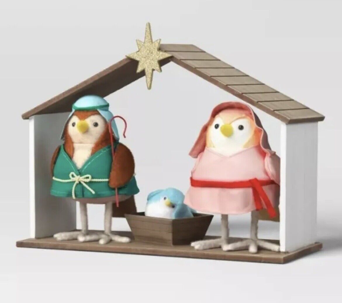 NEW Target Wondershop Christmas Featherly Friends Birds Nativity Set 2023