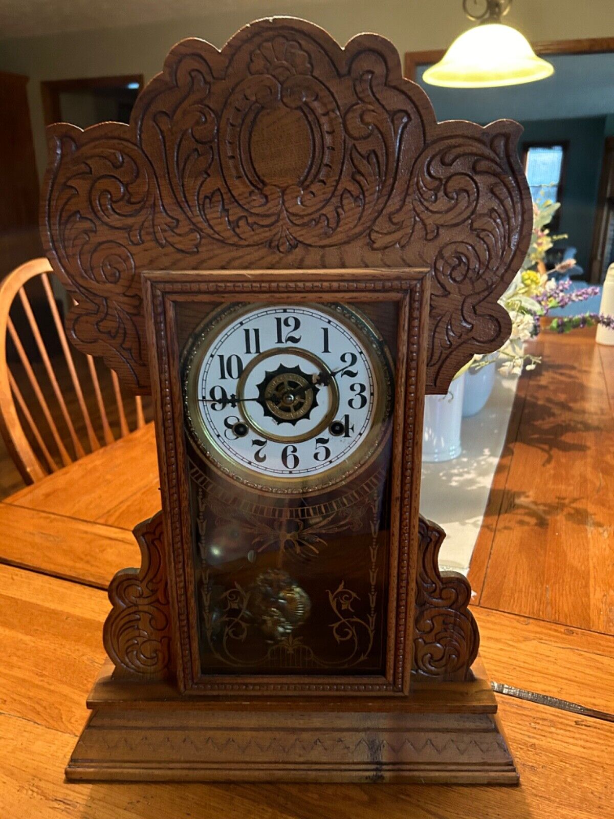 Antique Waterbury Gingerbread Clock *WORKS* *Discounted shipping*