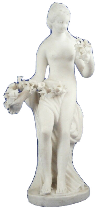 Antique 18thC French Biscuit Lady Porcelain Figurine Porcelaine Figure France