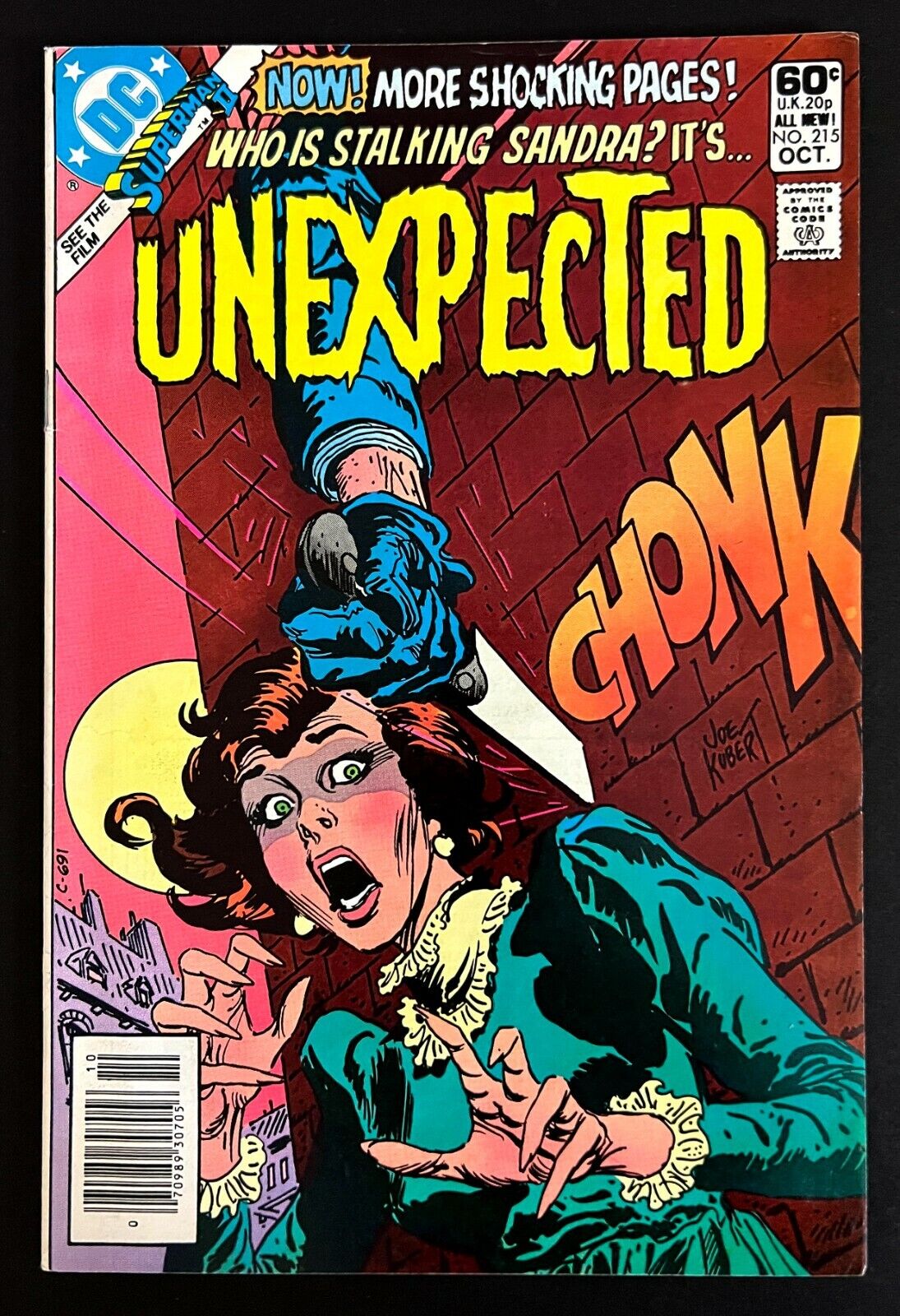 THE UNEXPECTED #215 Jack The Ripper Cover By Joe Kubert DC Comics 1981