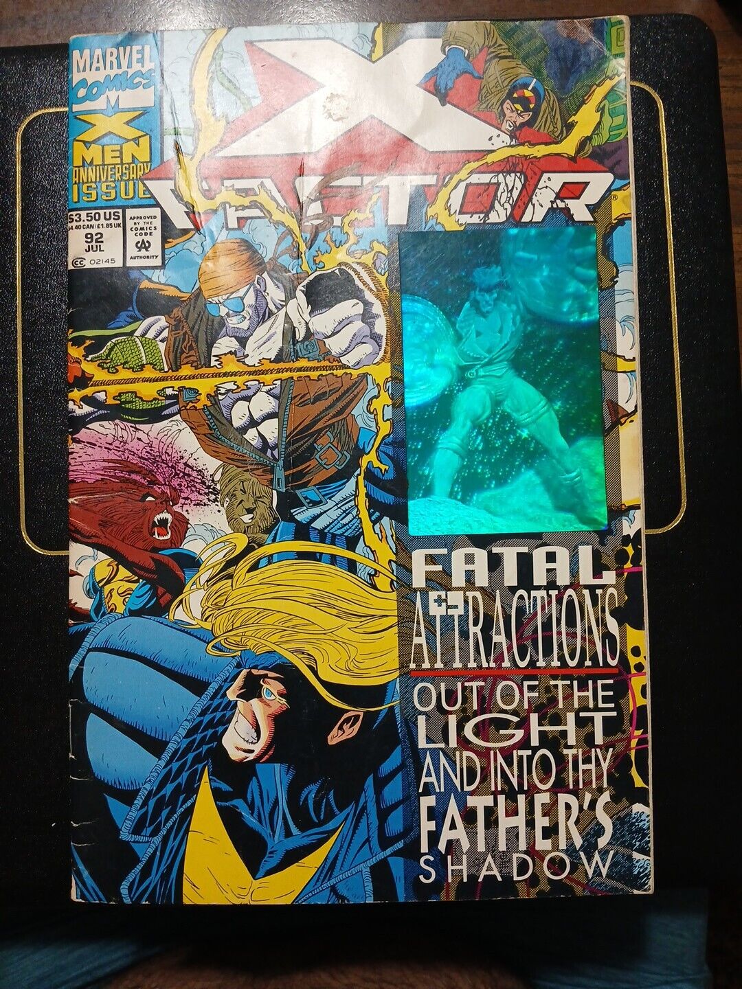 X-FACTOR #92 Direct Marvel 1993 NM-BLUE HOLOGRAM RARE See Photos